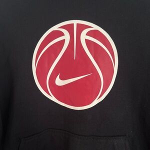 Nike Sportswear Black Hoodie Youth Small Hooded Sweatshirt Basketball Logo NWT